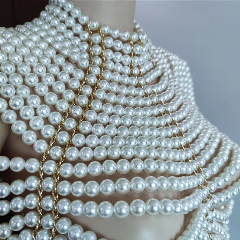 New Arrival Women's Casual Sexy Acrylic Pearl Beaded Crop Tank Tops Ladies Fall Clothing Fashion 2021