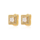 Green Earring Fashion 24K Gold Palting Green White Square Women Jewelry Earring Personalized Jewelry