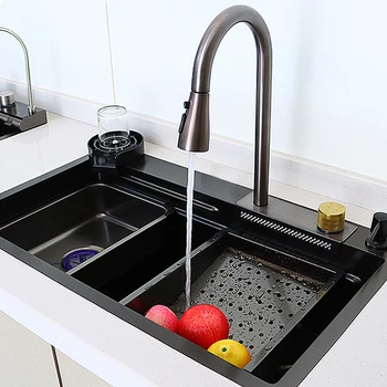 Popular New design sink Stainless Steel kitchen Sinks Multifunction Whole Set Kitchen Sink