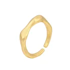 Gold Ring VERENA Luxury 18K Gold Plated 925 Sterling Silver Cuff Open Adjustable Women Ring
