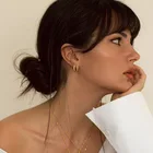 Fashion Gold Plated Earrings 2021 New Fashion Personality Design Gold Plated Brass C-shaped Twist Earrings