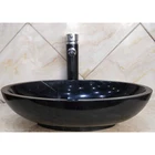 Stone Oval Sink Ovaloval Toilet Vanity Black Marble Stone Single Unit Hand Wash Basin Bowl Oval Bathroom Sink