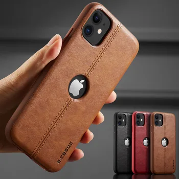 Shockproof Premium leather case for iPhone 12 pro , Luxury Business PU Leather with TPU Phone Case For iPhone 11 12
