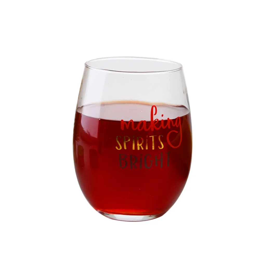 Wholesale Custom Lead-free Crystal 12oz 20oz Tumbler Wine Glasses Stemless Wine Glass