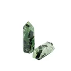 Prehnite Cost-effective Green Healing Crystal Polished Crystal China Folk Art Prehnite Point
