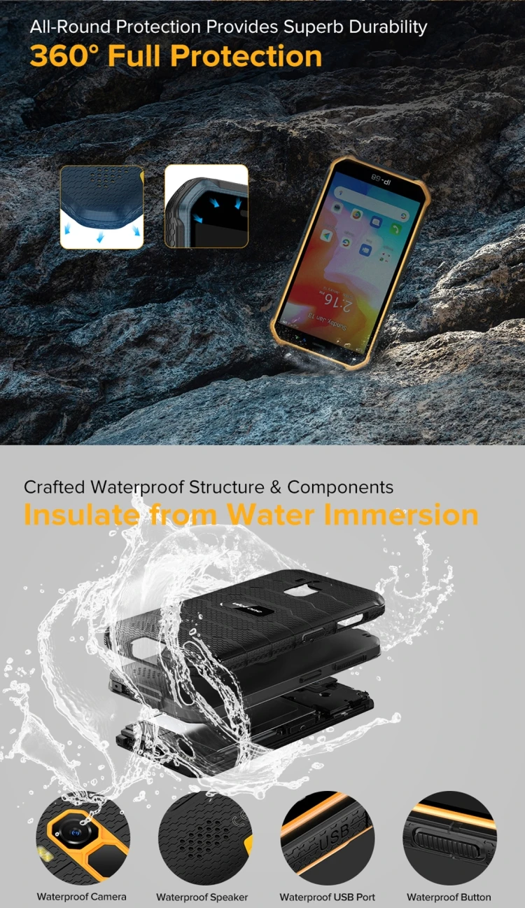 Ulefone Armor X7 Pro 2020 Rugged 4GB+32GB 5.0 inch 4000mAh Android 10.0