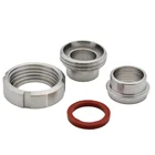 Union DIN11850 DN32676 DN11851 Short Stepped Liner Welded Stainless Steel Union With White/Blue/Black Silicone/EPDM Gasket
