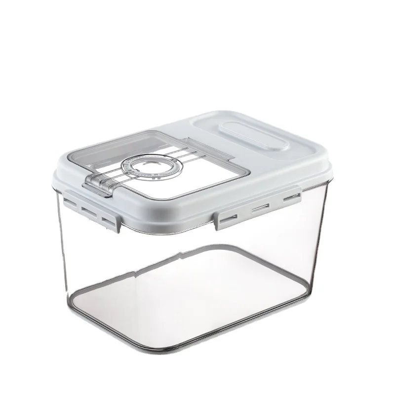 OWNSWING Plastic Transparent Rice Container Dry Food Storage Container For Kitchen Airtight Rice Container With Lid