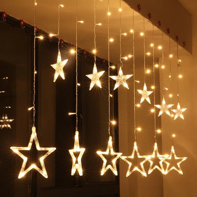 Christmas Lights Moon Star Lamp LED Lamp String Ins Decoration Holiday Lights 