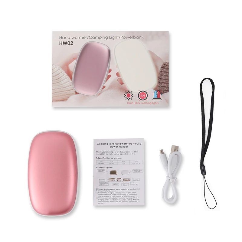 Portable Mini In Hand Warmer Usb Rechargeable Mah Power Bank