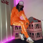Women Sport Women Women Sweatsuit Autumn Winter Orange Hoodies Pants Sport Suit Track Suit