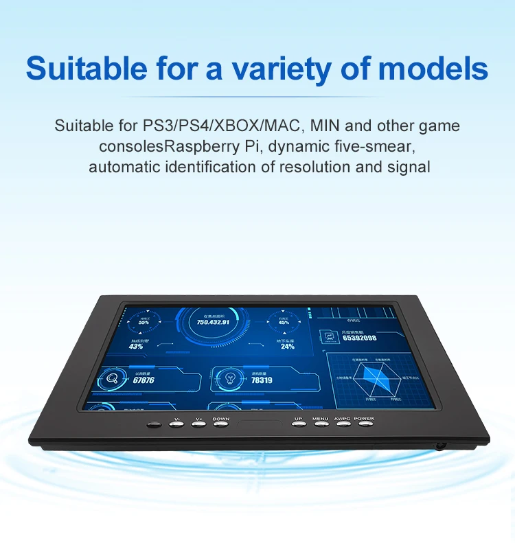Wholesale 10.1 Inch LED LCD Monitor Plastic Casing Widescreen Support Wall Mounted Stand IPS 1280*800 Desktop Use