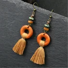 Earrings Top-ranked Products Women's Round Earrings Long Tassel Colorful Earrings