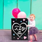 Party Gender Reveal Box DIY Baby Gender Reveal Balloon Surprise Gift Box Party Supplies Paper Box