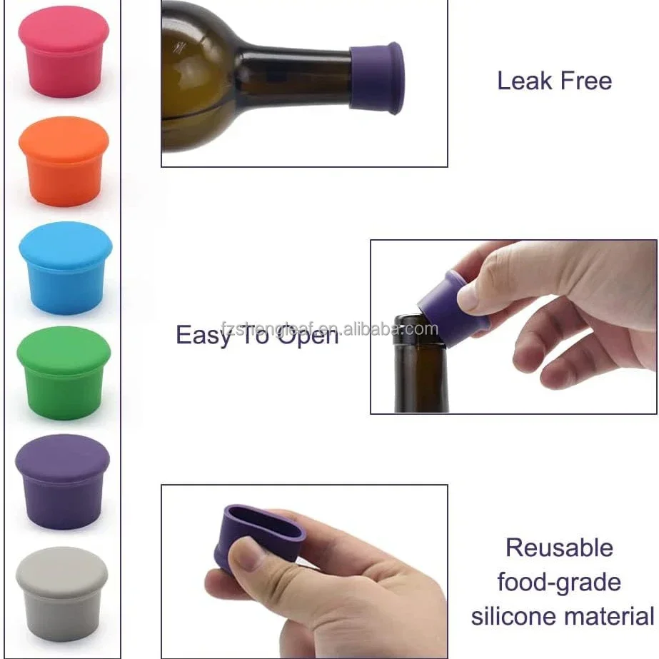 product personalized customized cork wedding wine bottle stopper leak proof food grade silicone with zinc alloy for your special day-3