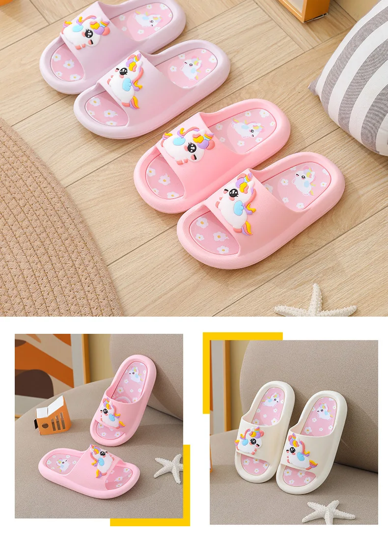 2023 New Cute Fashion Children's Slippers for Boys Anti-Slip Soft Bottom Printed Design for Indoor and Outdoor Use manufacture
