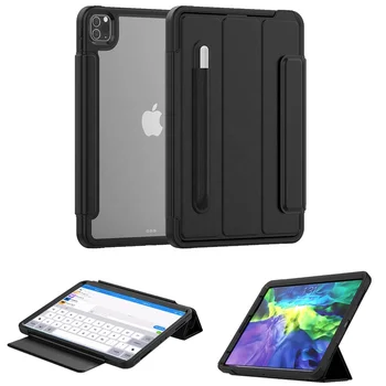 Auto Sleep Wake Magnetic Smart Cover Tablet Case For Apple iPad 10.2 7th Generation TPU Acrylic Back Cover Leather Case