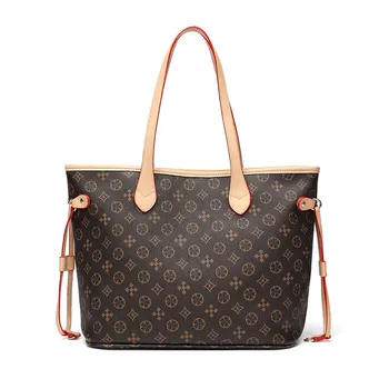 2021 Wholesale Shoulder Fashion Leather Luxury Fashion Women Tote Bag Pu Shopper Handbag Purse Designer Handbags Famous Brands