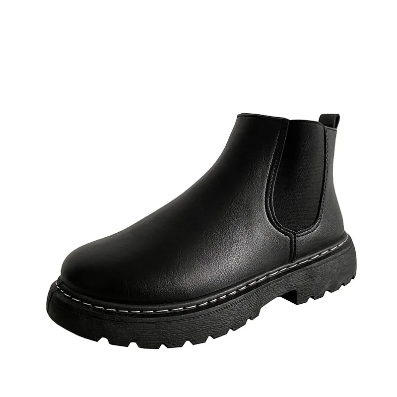 wholesale waterproof rain boots Simple Style Casual Shoes Chelsea Black Men Boots