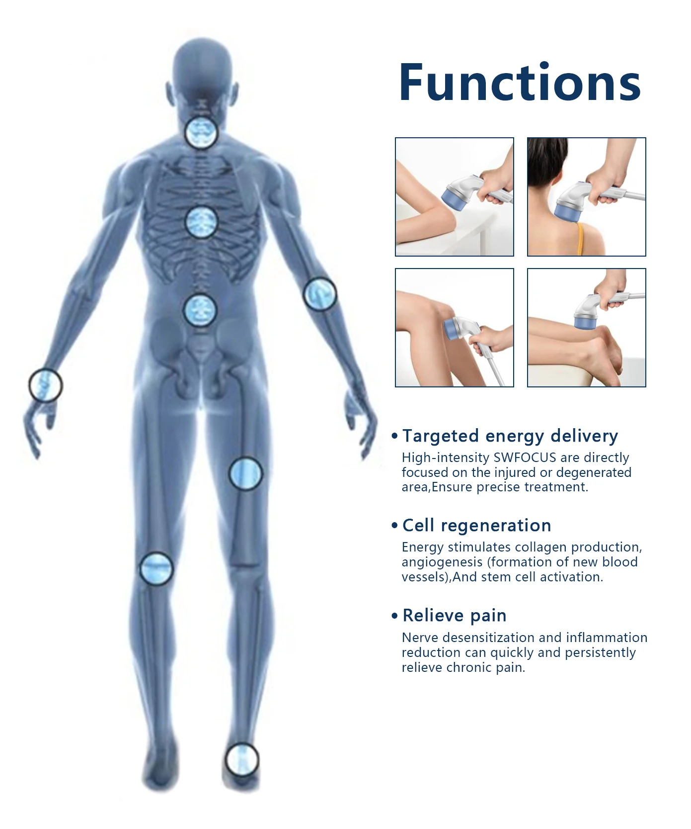 Hot Selling SWFOCUS Physical Therapy 2 in 1 Promote Metabolism Reduce Pain SWFOCUS Pressure Therapy Machine