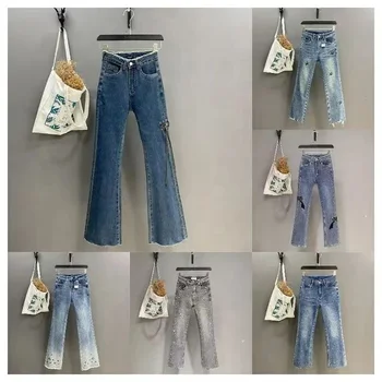 2023 Slim Jeans For Women Skinny High Waisted Blue Denim Pencil Jeans Stretch Pant Woman Pants
