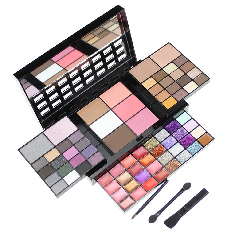 Factory Price 74 colors Piano box shaped Highly Pigmented Eye Shadow Blush  powder matte Makeup Shimmer Cosmetic