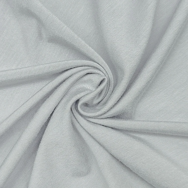 Eco-friendly Solid 65% Bamboo 28% Lyocell 7% Spandex Material Knit Single Jersey Fabric Fabric supplier