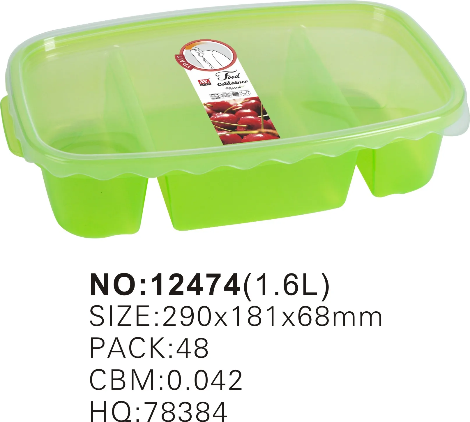 In Stock Portable Reusable 2 3 compartment Plastic Divided Bento Lunch Boxes Set Food Containers box