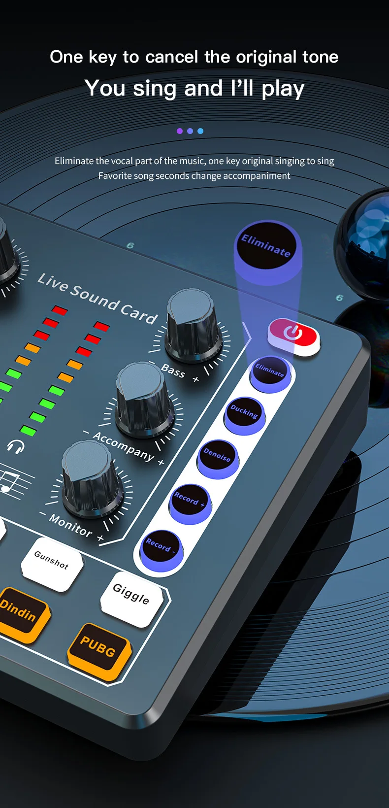 M Sound Card Audio Interface Music Studio Recording Updated V Sound