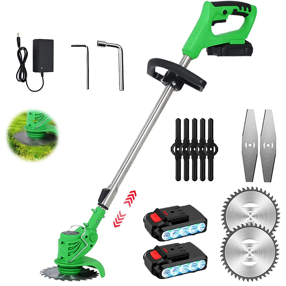 21v Cordless Grass Trimmer Machine Two 4 0ah Battery Electric Grass