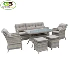 Outdoor Furniture Outdoor Outdoor Garden Luxury Plastic Rattan Wicker Back Cushion Sofa Furniture