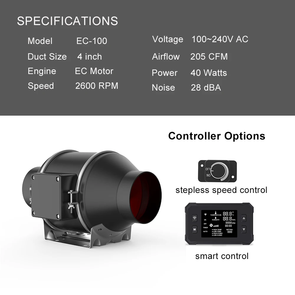 Multi-blade Industrial Cooling Blower, Plastic, 110V or 220V - detail 14