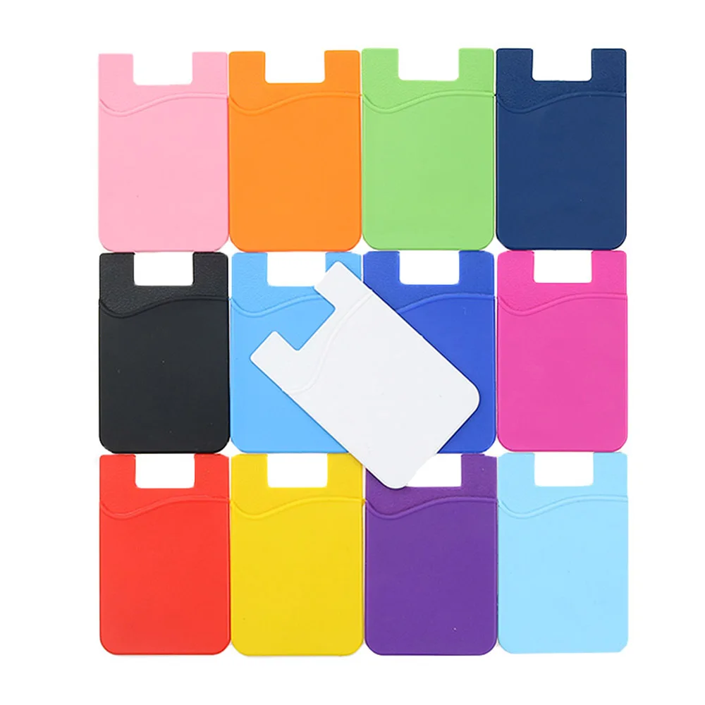 Wholesale Silicone Card Holder Phone Case, Printable Logo Multi-color Phone Case Card Holder