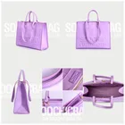 Quality Custom High Quality Black Tote Hand Bags PU Leather Tote Bags For Women Raise Logo Tote Leather Bags