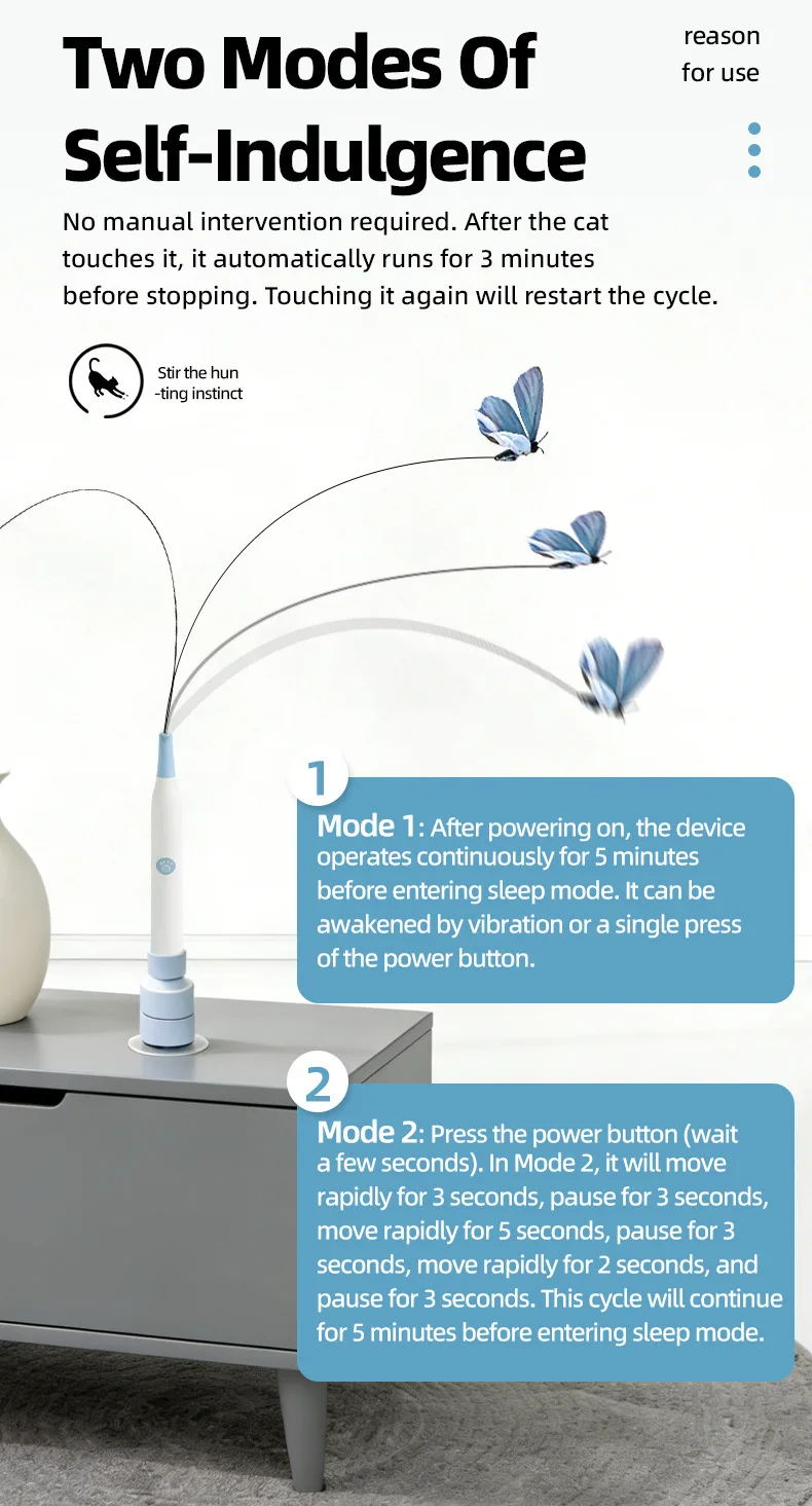 New 2 in 1 Smart Electric Cat Teaser Wand Interactive Cat Toy Relieves Cat Boredom Pet Products supplier