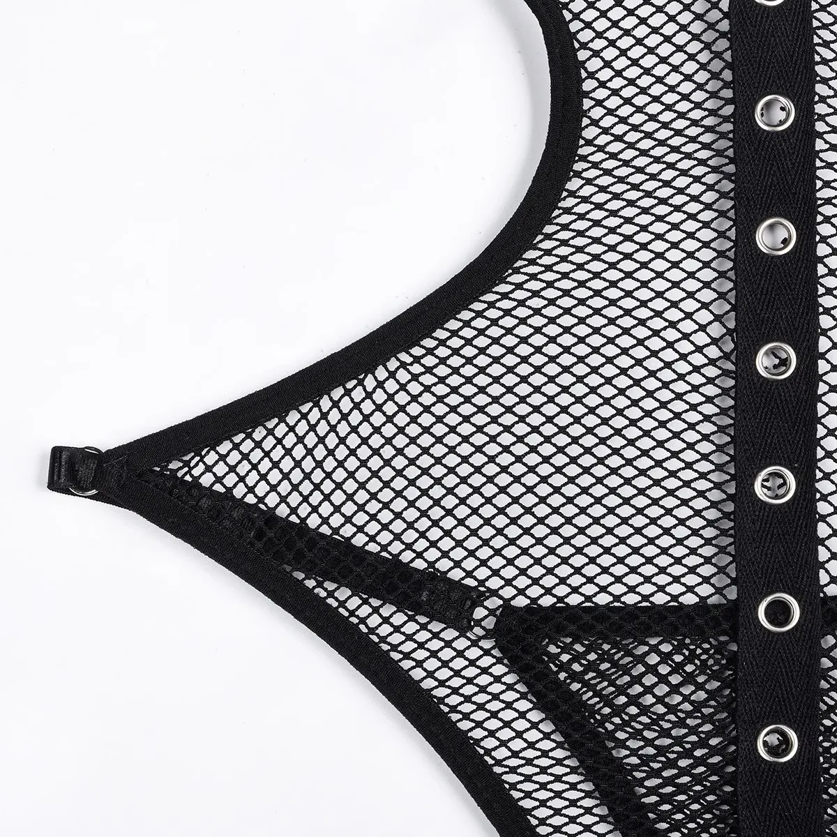 New Erotic Lingerie Sexy See Through Mesh Hollowing Body Suit Womens