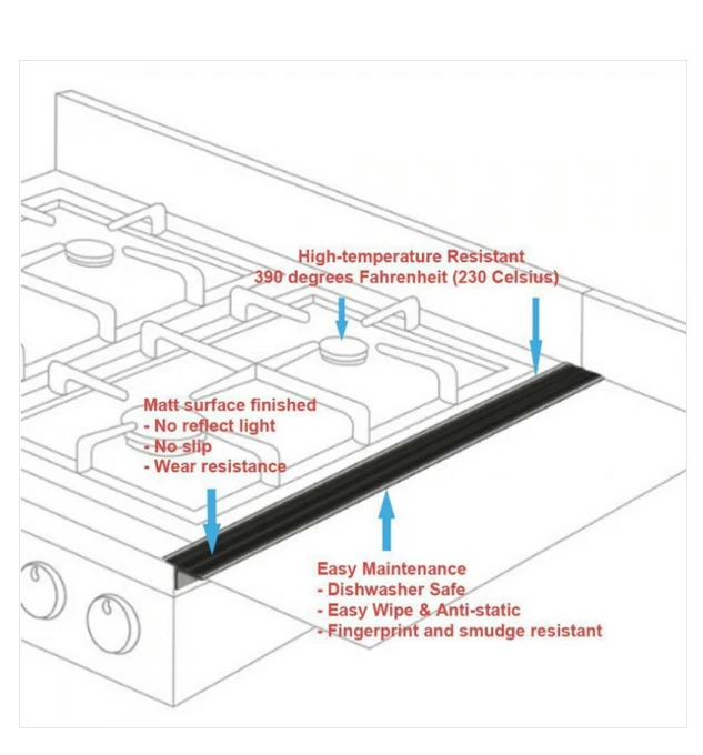 30 Inch Wholesale Waterproof Hot Sell Products Silicone Cover Stove Gap Covers Kitchen Rubber Gap Filler manufacture