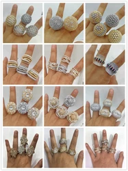 13531 xuping China wholesale best selling 18k gold plated cluster iced out ring fashion jewelry rings cluster ring