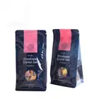 Bags Foil Coffee Bean Packaging Bags Glossy Aluminum Foil Flat Bottom Zipper Coffee Bags