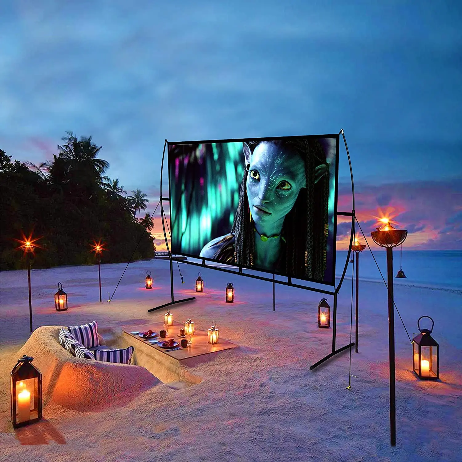 100 120inch foldable front&rear projector screens