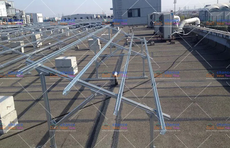 Automatic roof solar support frame forming machine