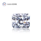 White 18k Gold Ring Whitewhite White DEF Radiant Cut Moissanite 18K White Gold Ring Jewelry