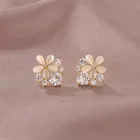 Resin Earring New Opal Stud Simple Jewelry Invisible Resin Clip Earring Without Earhole