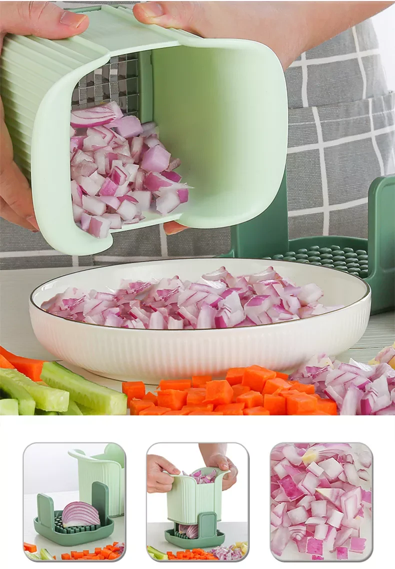 New Design Multi-functional Onion Cutter Kitchen Gadget Premium Tools Fruit Slicer Vegetable Chopper
