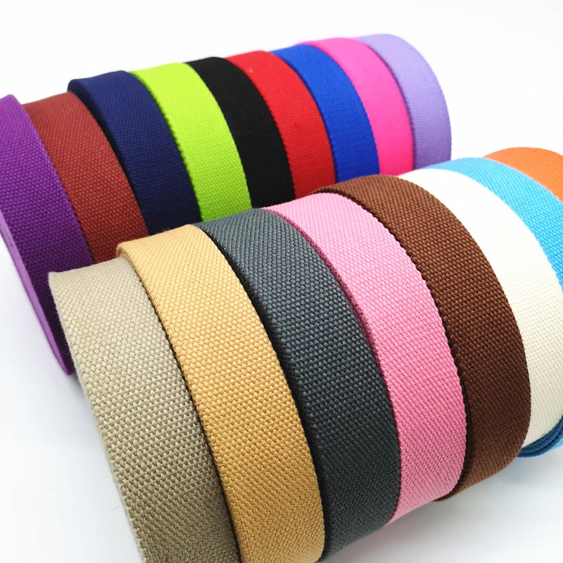 Canvas Natural 100% Cotton Webbing Belt Fabric Strap Bag Making Beige color 
