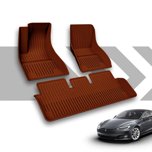 All Weather 3D TPE Car Floor Mats Customize Logo Waterproof Carpet For Tesla Model 3 Model Y X S Car Floor Mats