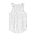 2021 Hot Sell Lady Fashion Summer Casual Girls Workout Women Plain Tank Top Beads Sexy Vest