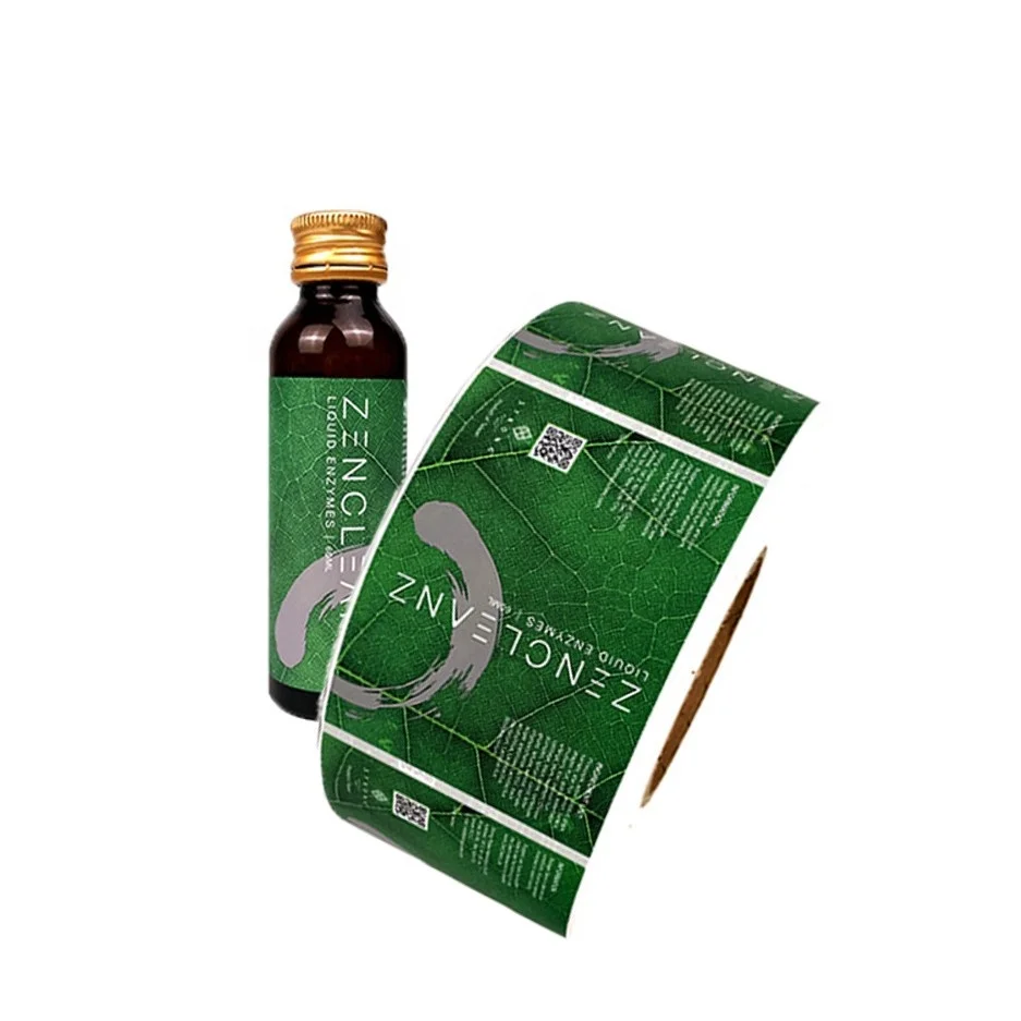 Custom Printed Health Care Product Medicine Vial Bottle Logo Label Sticker,Waterproof Adhesive Vinyl Amber Packaging Labels
