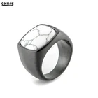 Ring Gold Plated Newest Square Ring Turquoise Gold Plated Ring Stainless Steel Jewelry