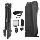 Best Selling Smartphone Vlogging Equipment Shotgun Recording Microphone LED Video Light Vlogging Kit With Tripod Stand